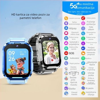 Dječji pametni sat s SIM kartom za pozivanje i lokaciju, 600 mAh baterija, dnevno vodootporan, magnetsko punjenje, kompatibilan s Androidom
