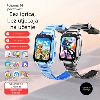 Dječji pametni sat s SIM kartom za pozivanje i lokaciju, 600 mAh baterija, dnevno vodootporan, magnetsko punjenje, kompatibilan s Androidom