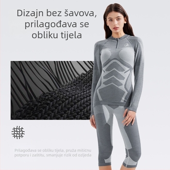 Golejie hlače od merino vune, brzo se suše, za outdoor planinarenje, kompresijske, 3/4 dužine, donji sloj za skijanje i toplinu
