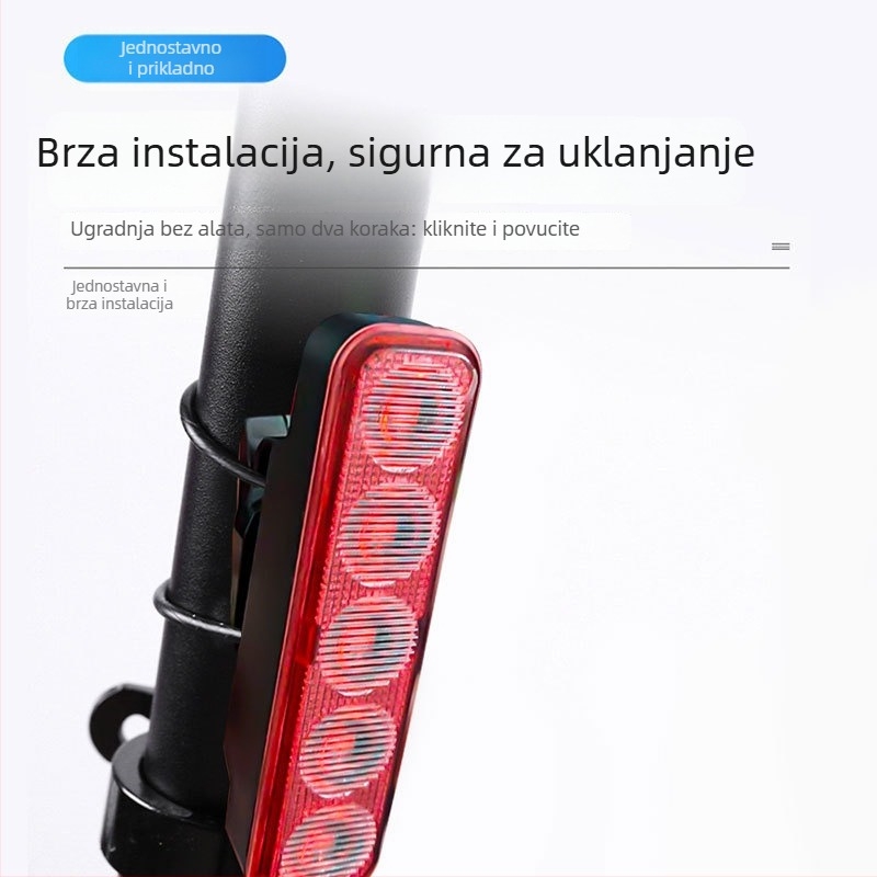 Stražnja LED svjetiljka za bicikl, višemodalna, punjiva HYD-066