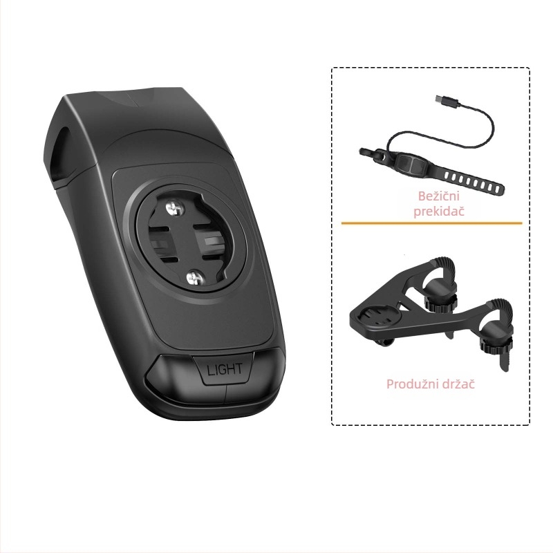 Držač svjetla za bicikl i nosač GPS računala s klaksonom, kompatibilan Garmin Forerunner, Blackbird baza HTS-EC-A