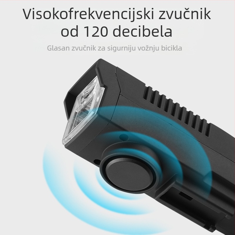 Prednje svjetlo za bicikl sa solarnim napajanjem i USB punjenjem