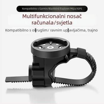 Silver Horse Univerzalni nosač za svjetlo bicikla i nosač računala – za cestovni/MTB, brzo otpuštanje, kompatibilno Garmin/Magene
