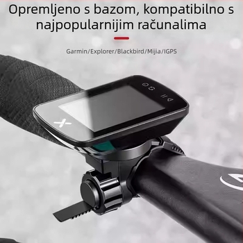 Silver Horse Univerzalni nosač za svjetlo bicikla i nosač računala – za cestovni/MTB, brzo otpuštanje, kompatibilno Garmin/Magene