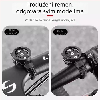 Silver Horse Univerzalni nosač za svjetlo bicikla i nosač računala – za cestovni/MTB, brzo otpuštanje, kompatibilno Garmin/Magene
