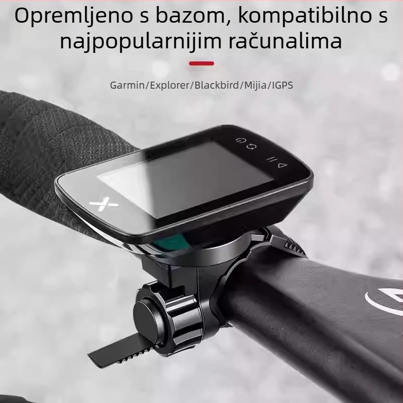 Silver Horse Univerzalni nosač za svjetlo bicikla i nosač računala – za cestovni/MTB, brzo otpuštanje, kompatibilno Garmin/Magene
