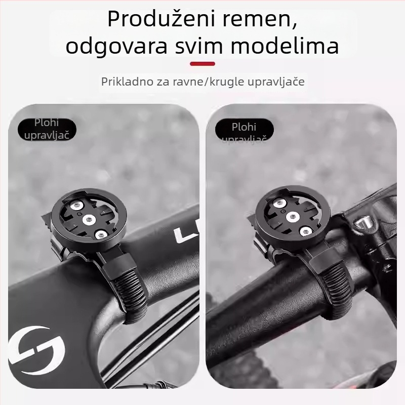 Silver Horse Univerzalni nosač za svjetlo bicikla i nosač računala – za cestovni/MTB, brzo otpuštanje, kompatibilno Garmin/Magene