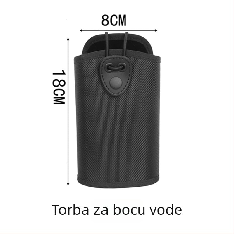 Unisex šestodijelni set pojaseva s torbom za bocu vode i radnom torbom; materijal: 1680D Oxford tkanina; spona od legure; zaključivanje kopčom; debeli stil (>4 cm); sportski stil