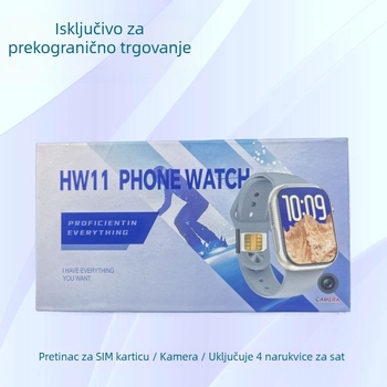 Pametni sat s SIM karticom, Bluetooth pozivi, ugrađena kamera, 2,02 inčni TFT kvadratni zaslon, praćenje zdravlja