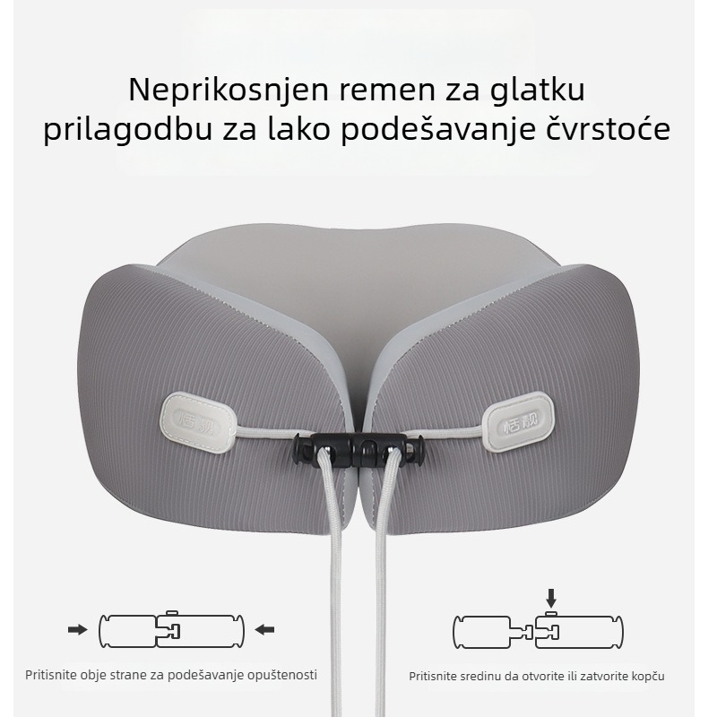 Memory foam U-oblikovani jastuk za putovanja i ured, za odrasle, OEM, težina ispod 0,5 kg, navlaka od kemijskih vlakana