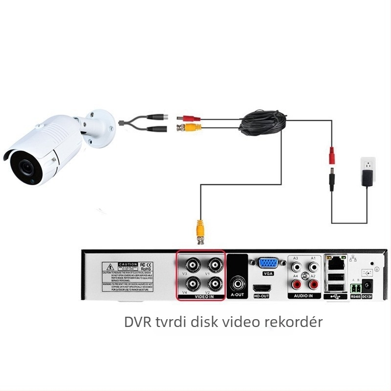 Eye Vision TY-75 Mrežna nadzorna kamera PoE 48V, 3,6 mm širokokutni objektiv, 1080p, IR noćno snimanje, unutarnja i vanjska upotreba