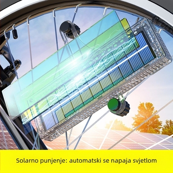 Solarna svjetlost za špice bicikla, pametno upozoravajuće svjetlo, svjetlo na rubu kotača za planinski bicikl