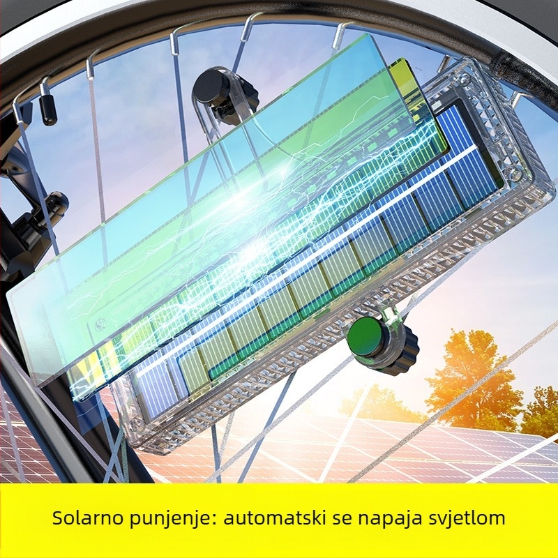 Solarna svjetlost za špice bicikla, pametno upozoravajuće svjetlo, svjetlo na rubu kotača za planinski bicikl