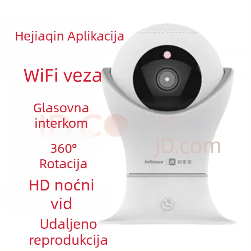 Inteligentna PTZ kamera za unutarnju upotrebu, 3 MP senzor, bežični WiFi, ugrađeni mikrofon, USB sučelje