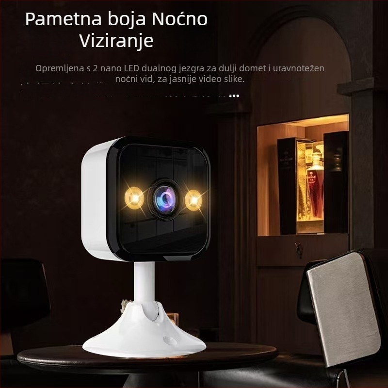 Unutarnja IP kamera za sigurnost, 1080P, objektiv 3,6°, dvosmjerni interkom, bežični WiFi, noćno vidjenje 15 m
