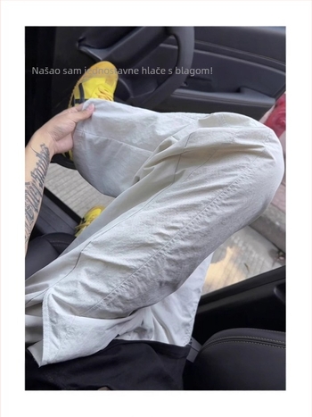 Unisex sportske hlače od poliestera s prozračnom, brzo sušećom tkaninom, srednji pojas, ravni kroj, elastične, više džepova