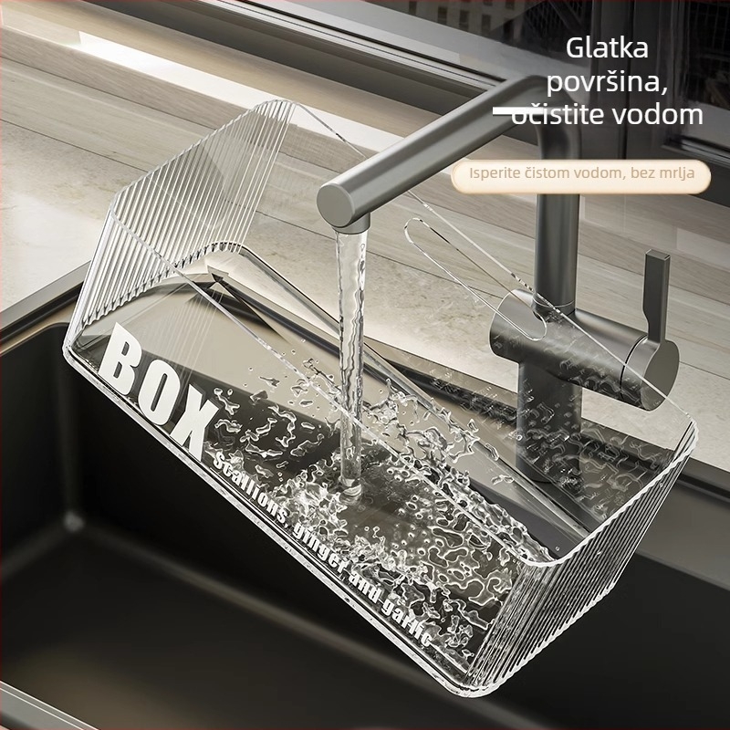 Zidni kuhinjski organizator za pohranu povrća — plast MM-WM-150, jednoslojni, nosivost 20, bez bušenja