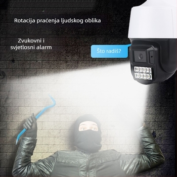 Bežična WiFi nadzorna kamera za unutarnju i vanjsku upotrebu s AI detekcijom, napajanje 12V DC, 1/3-inčni senzor