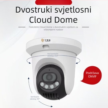 4G PTZ kupola kamera PoE, 4K Ultra HD, unutarnja i vanjska upotreba, ONVIF kompatibilnost, SNR > 40 dB