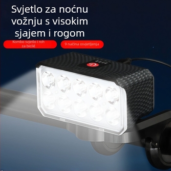 Prednje svjetlo za planinski bicikl – vodootporno, 4000mAh baterija, USB-C napajanje, montaža remenom, model HYD-Z054
