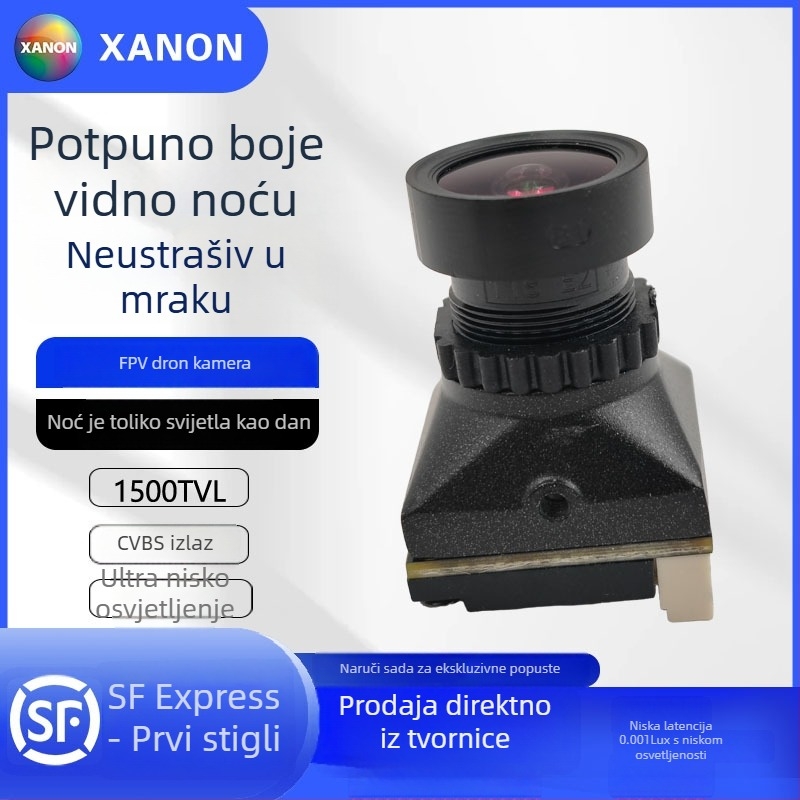 Analogni FPV modul kamere, senzor 1/2.8, 1500TVL, minimalno osvjetljenje 0.00001Lux, 120dB WDR
