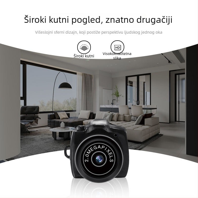 Y2000 kamera za djecu i učenike, mini digitalna sportska kamera, snimanje videa i fotografija, TF kartica, do 1 MP, trajanje baterije 1–3 sata