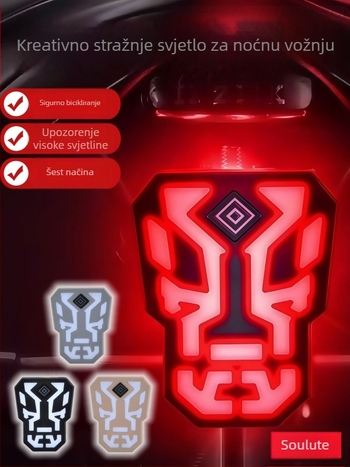 Stražnja svjetiljka za bicikl - Micro-USB punjenje, visoka jasnost, remen za montažu, 900 mAh