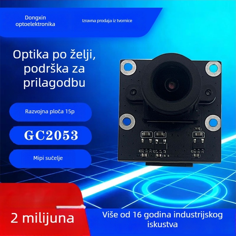 GC2053 Kamera modul — 2 MP, MIPI sučelje, 1280x720 @30fps, ručni fokus