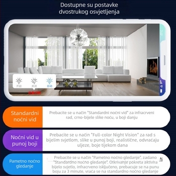 Pištolj‑oblik nadzor kamera, vanjska vodootporna, s 4 mm objektivom, 600TVL, 0.001 lux, IR noćni domet do 30–50 m.