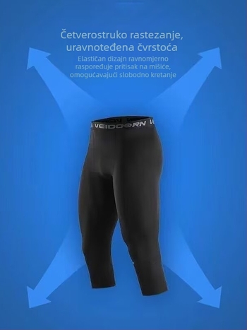 Muški brzo sušeći kompresijski šorcevi, poliester tkanina, otporni na habanje, ljeto, za trčanje