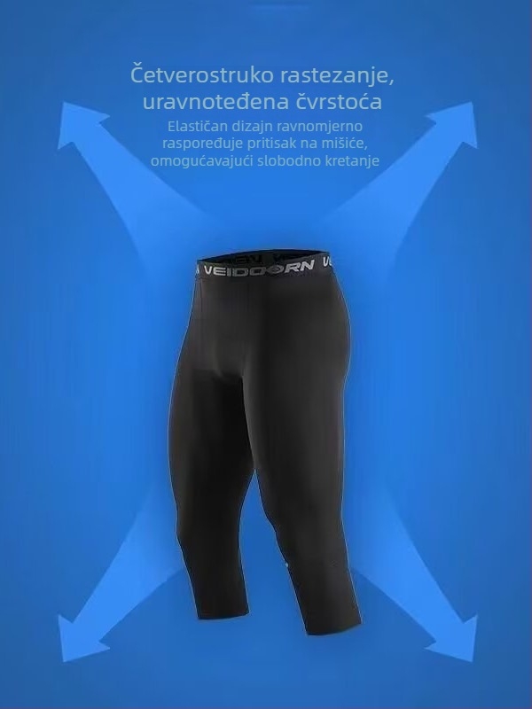 Muški brzo sušeći kompresijski šorcevi, poliester tkanina, otporni na habanje, ljeto, za trčanje