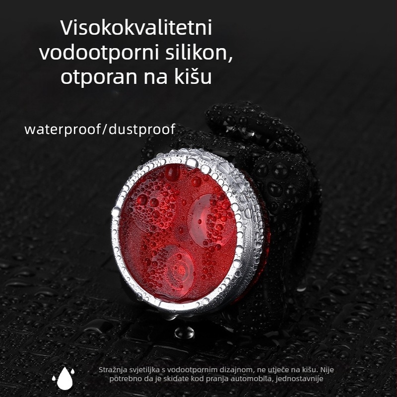 COB set svjetala za bicikl: USB punjivo prednje svjetlo i stražnje svjetlo za planinski bicikl, model 030