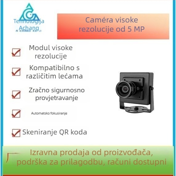 Vanjska USB sigurnosna kamera, 5 MP senzor, rezolucija 1280x720, 30 FPS, bez upravljačkog programa