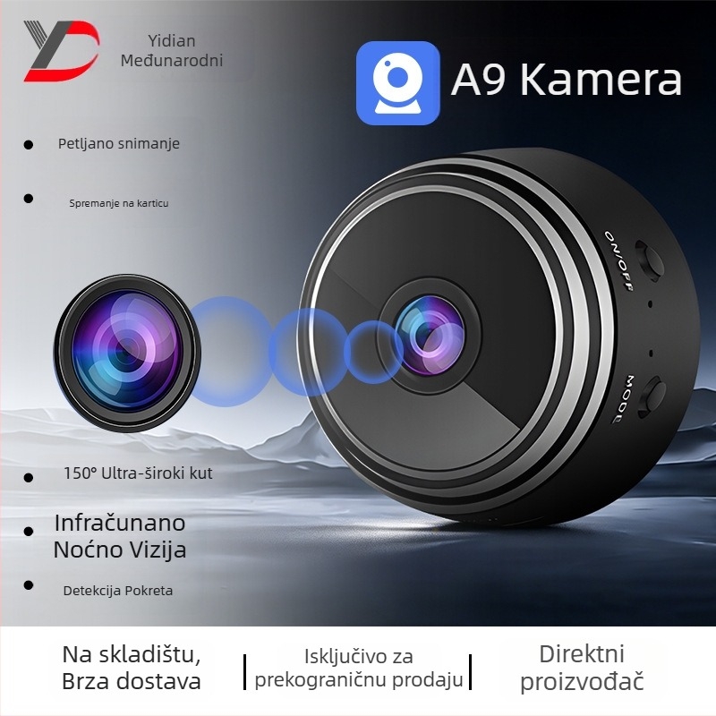 A9 WiFi 1080P Kućna nadzorna kamera s TF kartom za pohranu, video i fotografije