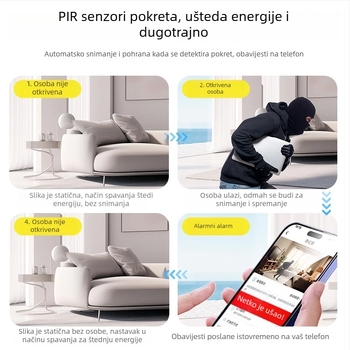 A6 Bežična IP kamera s širokokutnim objektivom, 1080p, bez memorije, domet 10-30 m