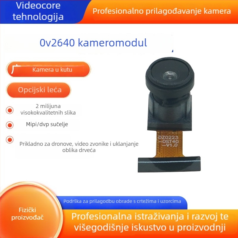 OV2640 širokokutni modul kamere, senzor 2MP, 1280x720, 60fps, TYPE-C, ručno fokusiranje