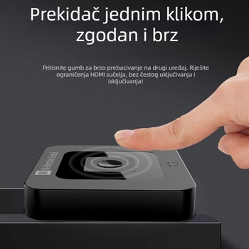 Xin Ju Feng xjf-01Q8K HDMIprekidač, 2 ulaza-1 izlaz, 8K60Hz, Plug-and-Play, za TV/PC