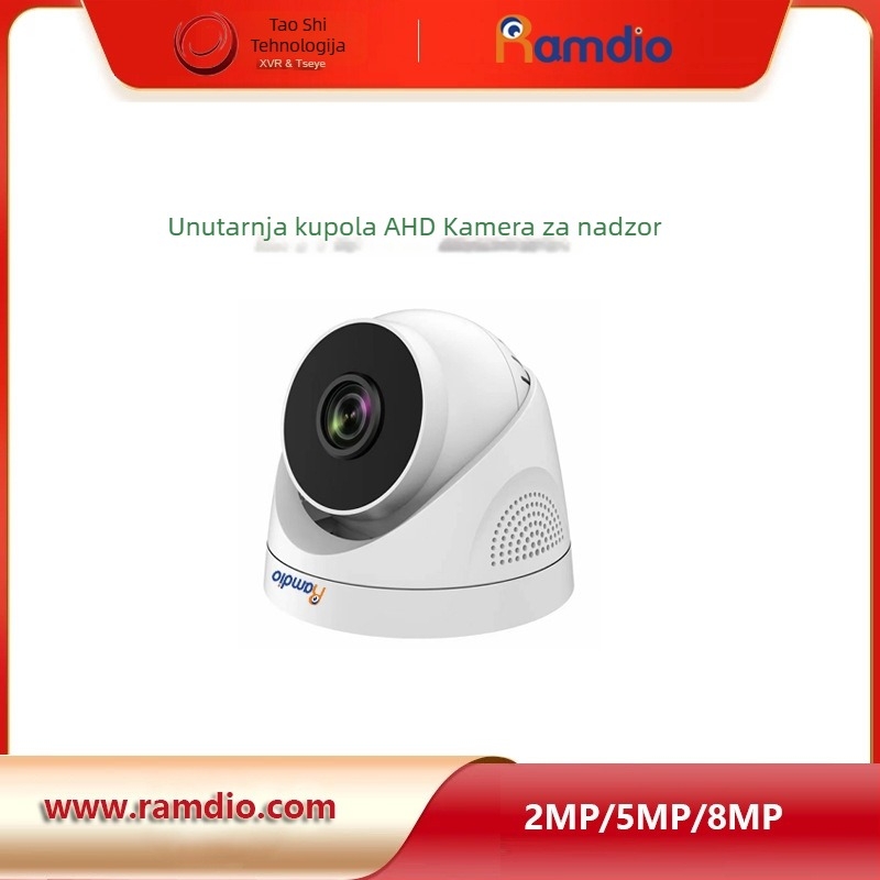 4-u-1 CVI/TVI/AHD infracrvena kupolna kamera za nadzor, unutarnja, DC12V, fiksni fokus, domet IR 30–50 m