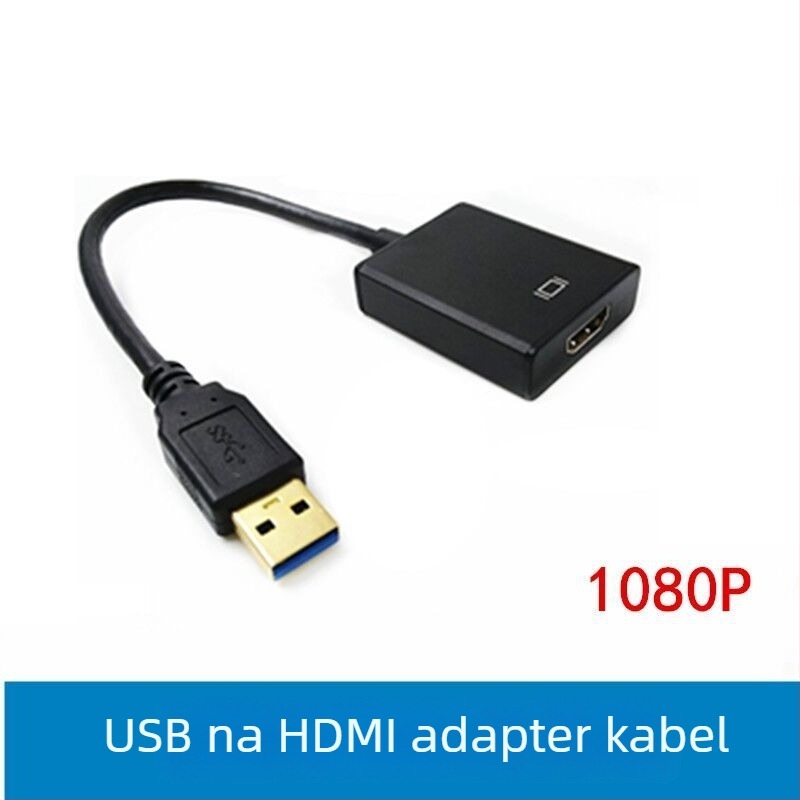 USB 3.0 na HDMI adapter – 1080p bez upravljača, HDMI audio–video sinkronizacija, za projektore