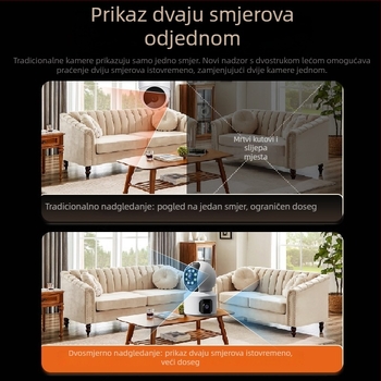 Kućna IP kamera za nadzor, bežični Wi‑Fi, 3MP/5MP rezolucija, IR noćno snimanje do 30 m, unutarnja uporaba