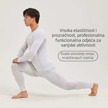 Muški set brzog sušenja za skijanje i zimu – odvodi znoj, kompresijsko termo donje rublje za trčanje i vožnju biciklom