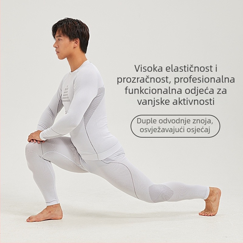 Muški set brzog sušenja za skijanje i zimu – odvodi znoj, kompresijsko termo donje rublje za trčanje i vožnju biciklom