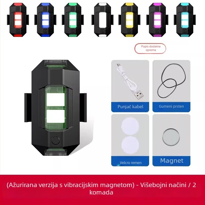 Strob svjetlo za motocikl s univerzalnom kompatibilnošću i pilotnim svjetlom
