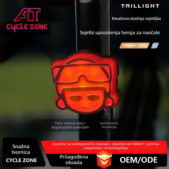 Stražnja svjetiljka za bicikl, CYCLE ZONE, 12V, prekidač: Drugi