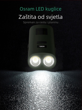 Odakon Punjivo svjetlo za bicikl za noćnu vožnju – visoka svjetlina, vodootporno, za vanjsku uporabu