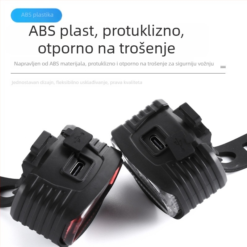 Hissuke USB punjivo biciklističko svjetlo — prednje i stražnje, prilagodljiva obrada, licencirana privatna marka