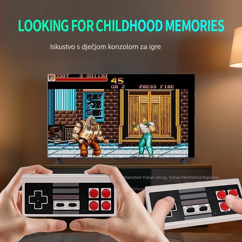 Nostalgijska igraća konzola za TV, model U-03, HDMI sučelje, bežični kontroler, 821 klasičnih igara, 256 MB memorije