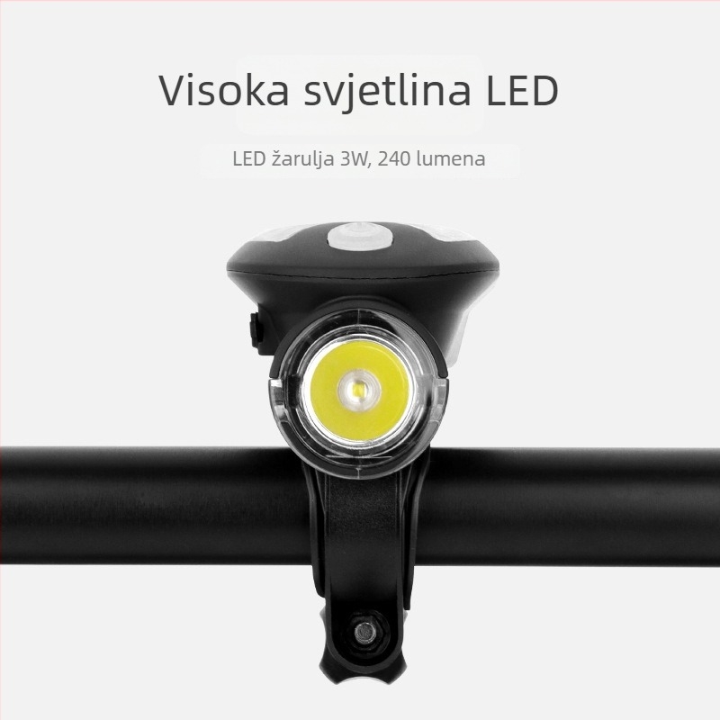 Bengguo prednja LED svjetiljka za bicikl, solarno USB punjenje, za brdske bicikle, visoka svjetlina