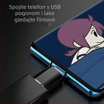 OTG Type-C na USB 3.0 adapter s čitačem kartica, LED indikatorom i auto punjačem