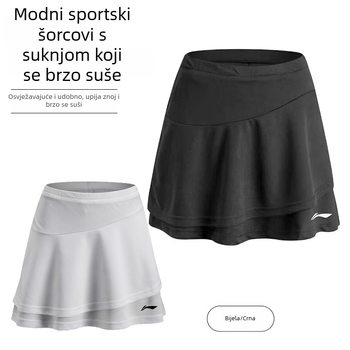 Sportski skort – brzo suši, prozračan, bez prozirnosti, unisex, srednji pojas